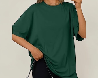 Damen Übergroßes Sommer Casual T-shirt Plus Größe