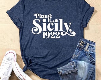 Bild ist Sizilien 1922 Frauen T-Shirt