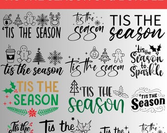 Tis The Season SVG Bundle, gruselige Halloween Designs (Digitaler Download)
