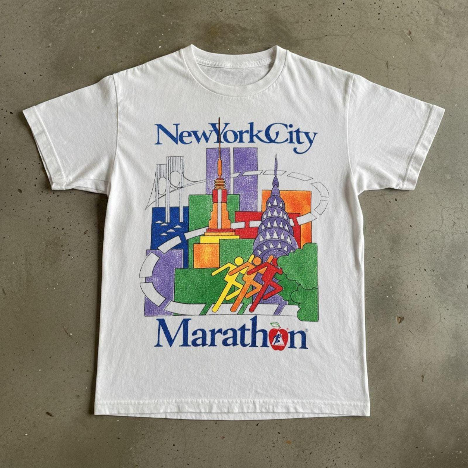 T-shirt Vintage Course à Pied North Bank 10K Run 1979 - Bleu Clair, Taille L, Arizona, Coton