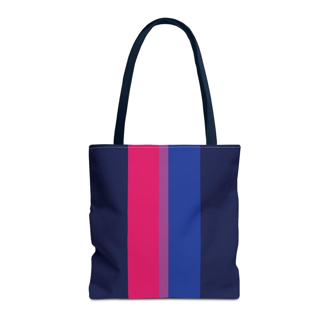 Subtle Bi Bag Bisexual Pride Tote Bag L Bi Flag Canvas Tote | LGBTQ+ Pride Bag | Pink ...