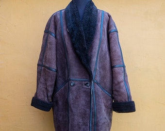 Vintage Brown Shearling Coat