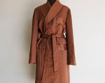 Vintage Brown Striped Robe