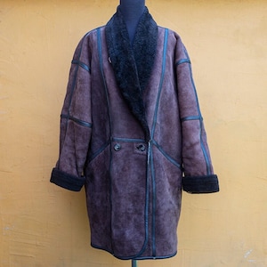 Vintage Brown Shearling Coat