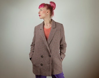 Vintage Houndstooth Blazer Jacket