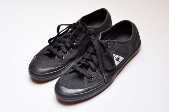 Buy Vintage Le Coq Sportif Black Canvas and Rubber up Online in India Etsy