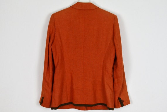 Vintage Orange Linen Rustic Blazer - image 4