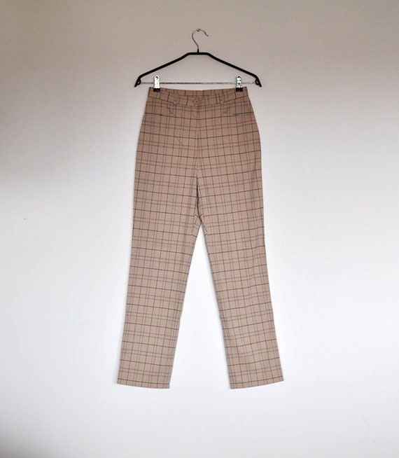 stretchy plaid pants