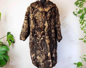Vintage Glamorous Lapin Fur Long Coat