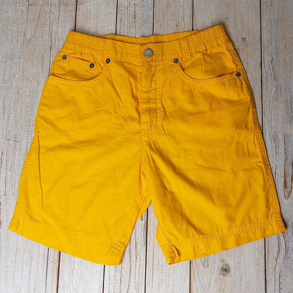 Bermuda en jean jaune vintage pour enfant