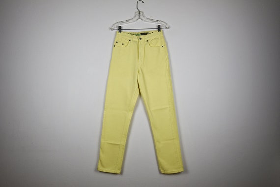 Vintage Mellow Yellow Denim Pants Benetton Skinny