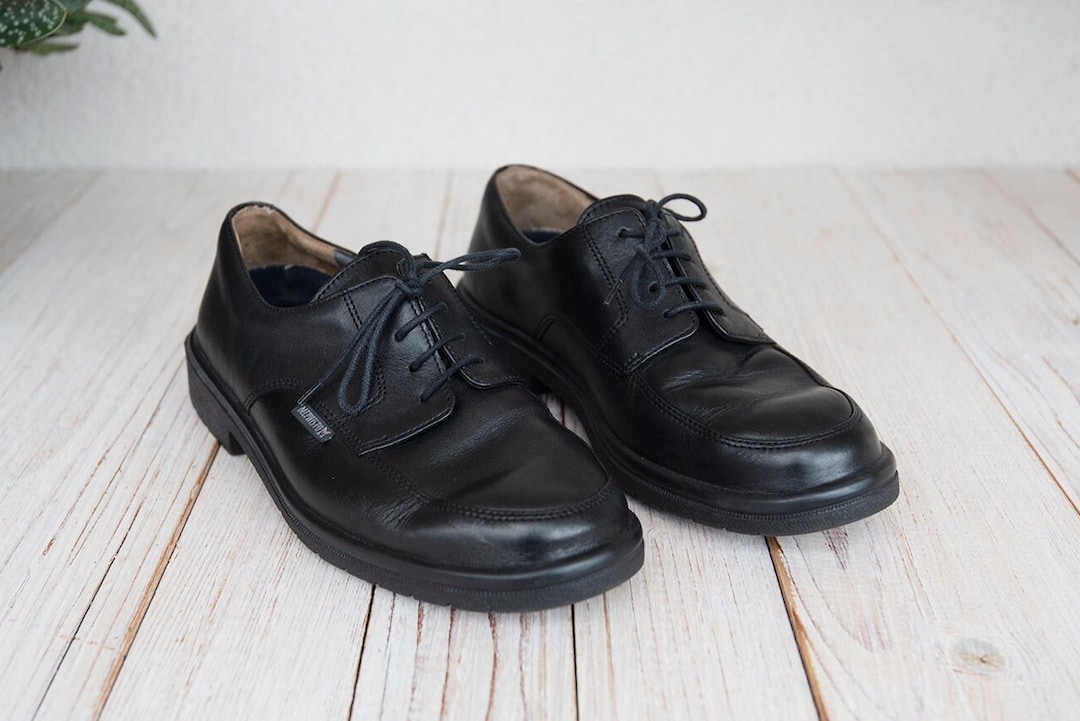 Vintage Black Leather Mephisto Lace up Oxford Shoes - Etsy