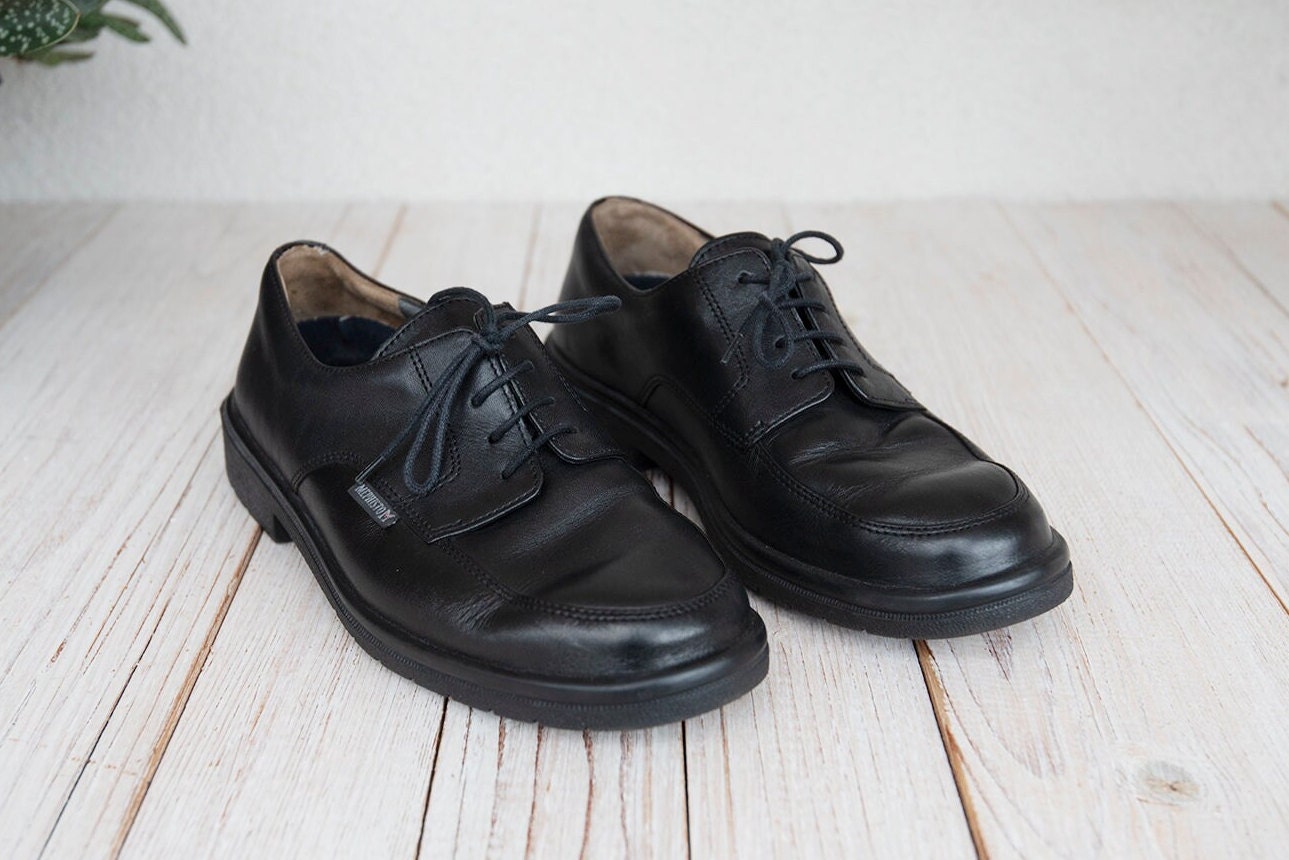 Vintage Black Leather Mephisto Lace up Oxford Shoes - Etsy