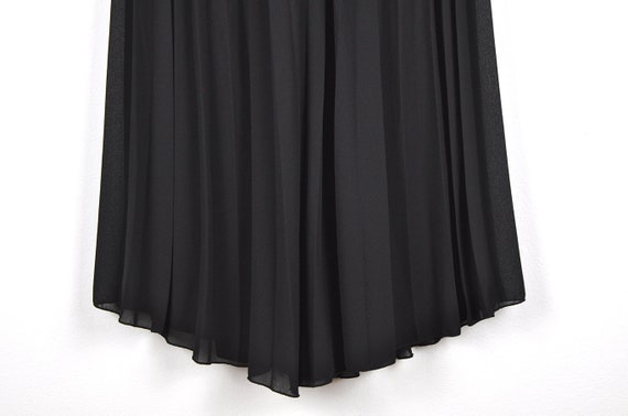 Vintage Black Pleated Semi Sheer Wide Leg Palazzo… - image 2