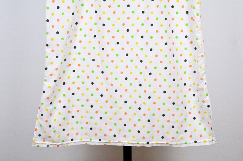 Vintage Multicolor Polka Dot Semi Sheer Short Sleeve Nightgown