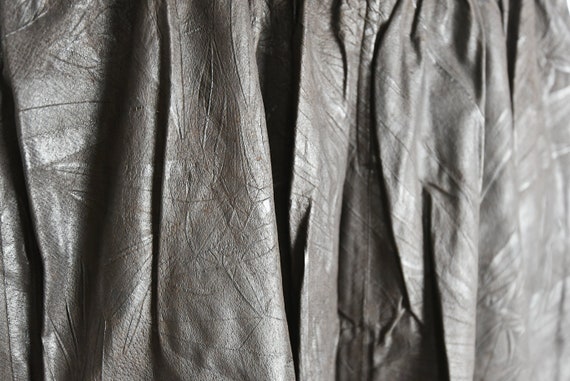 Vintage Dark Chocolate Brown Crinkled Leather Ful… - image 7