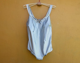 Vintage Silver One Piece Swimsuit