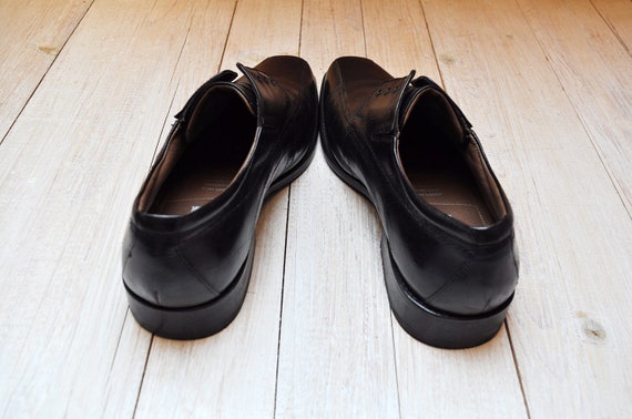 Vintage Mercedes Men s Black Leather Dress Shoes Etsy