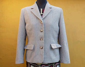 Vintage Grey Check Blazer