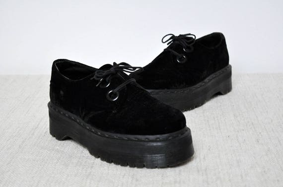 black chunky oxfords