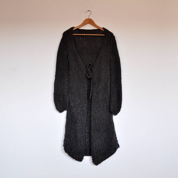Vintage Grey Handmade Loose Boho Oversized Chunky