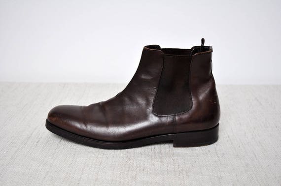 Vintage PRADA Chestnut Brown Leather Mens Elastic… - image 5
