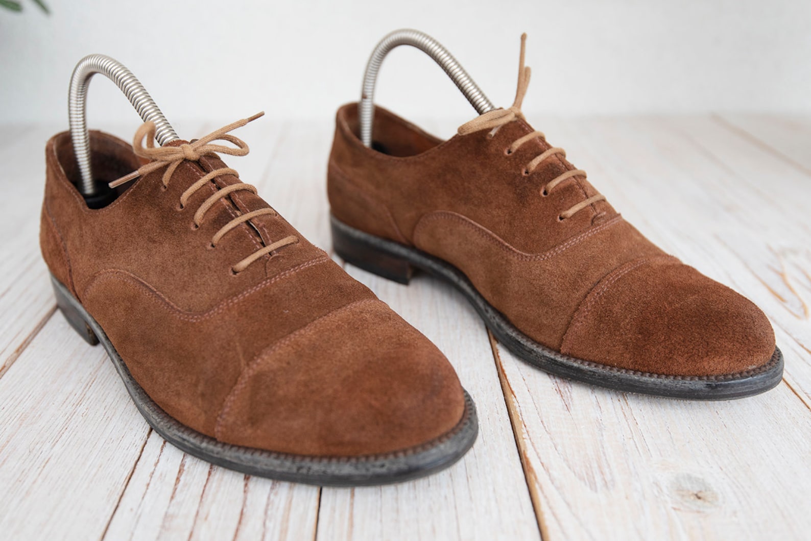 Vintage Brown Suede Lace up Oxford Shoes Etsy