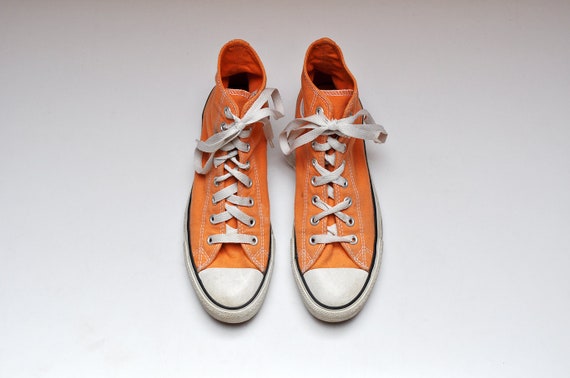 orange high top converse