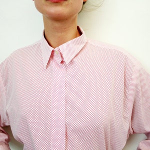 Vintage Tiny Red Polka Dot Long Sleeve Shirt image 2