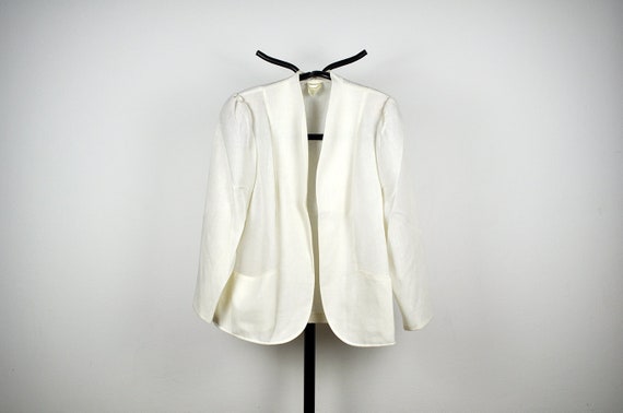 sheer white blazer