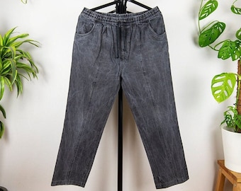 Vintage Grey Denim Plus Size Pants