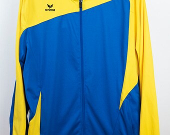 Vintage Erima Blue and Yellow Zipper Track Jacket - Etsy Vintage Erima Blue and Yellow Zipper Track Jacket - Etsy