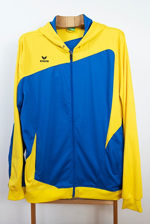 【おまけ付】 Vintage Erima Etsy - Jacket Track Zipper Yellow and Blue ウェア