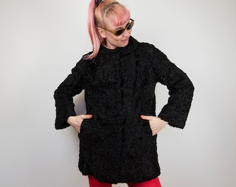 Vintage Black Persian Lamb Coat