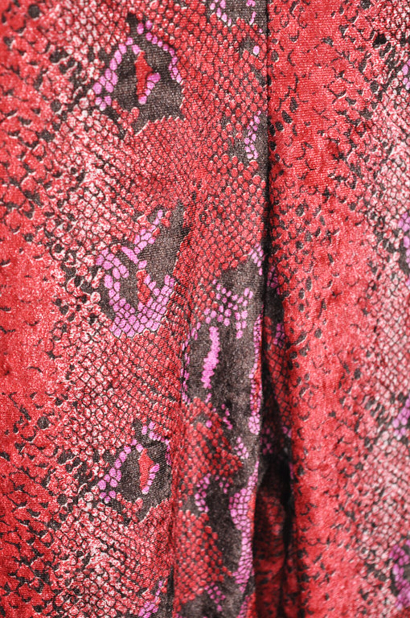 red snake skin outfit