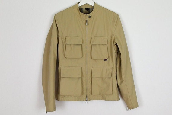 Vintage Khaki Zip Up Nylon Cargo Jacket - image 1