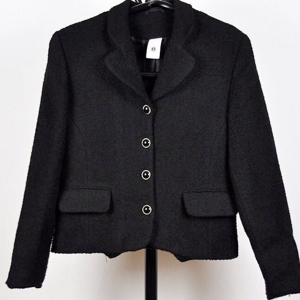 Vintage Black Preppy Blazer Jacket