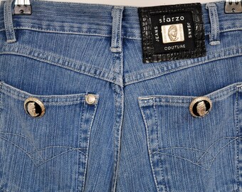 Vintage Blue Denim Sfarzo Jeans High 
