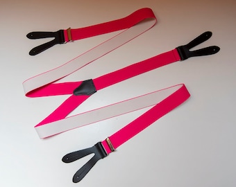 NOS Vintage Neon Pink Braces