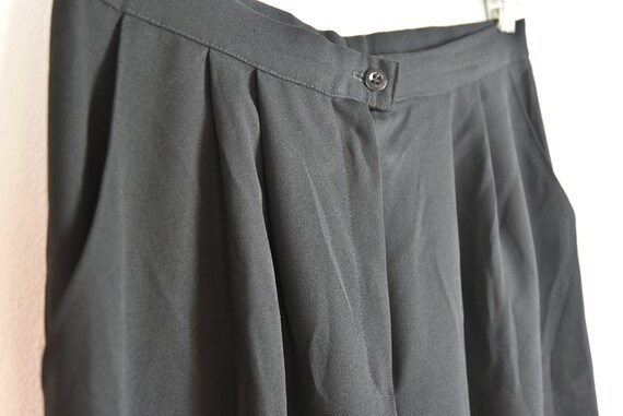 Vintage Black Semi Sheer Palazzo Pants - image 3