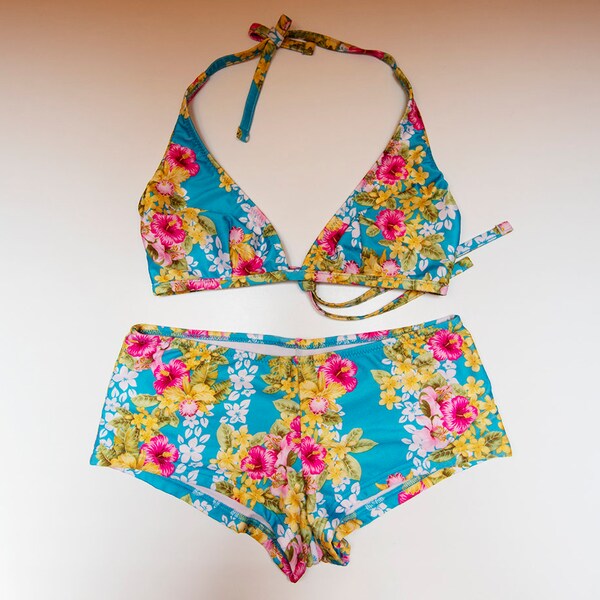 Boy Shorts Swimsuit Etsy