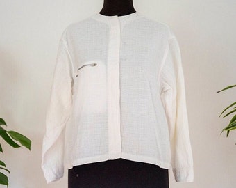 Vintage White Gauze Cotton Jacket