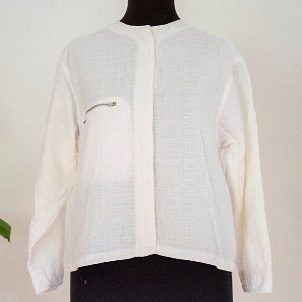 Vintage White Gauze Cotton Jacket