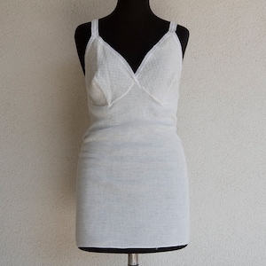 Vintage Off White Knit Lingerie Top