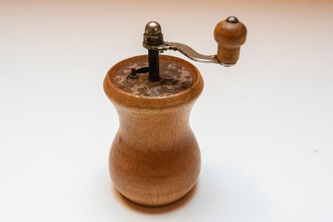 Vintage Spice Grinder Wooden Pepper Mill Etsy