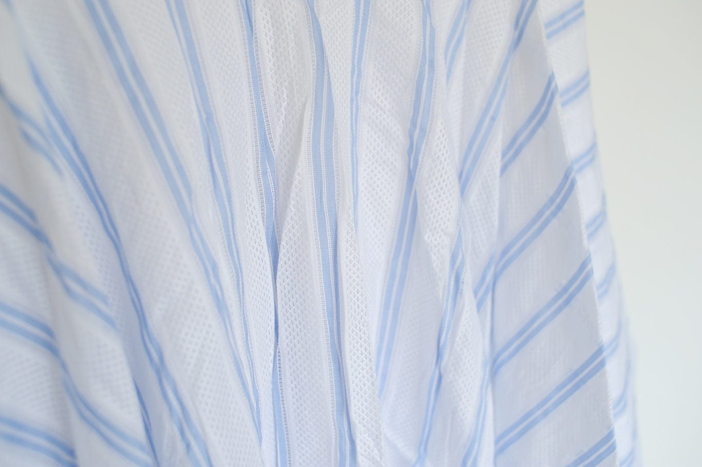 Vintage Baby Blue and White Semi Sheer Striped High Waist Full - Etsy