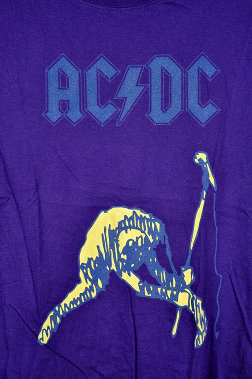 Vintage Unisex Purple ACDC T Shirt 