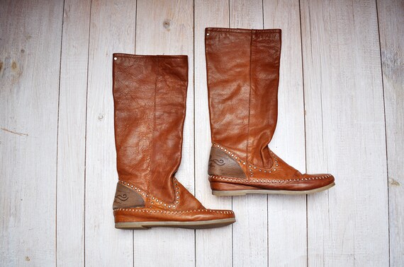 soft leather tall boots