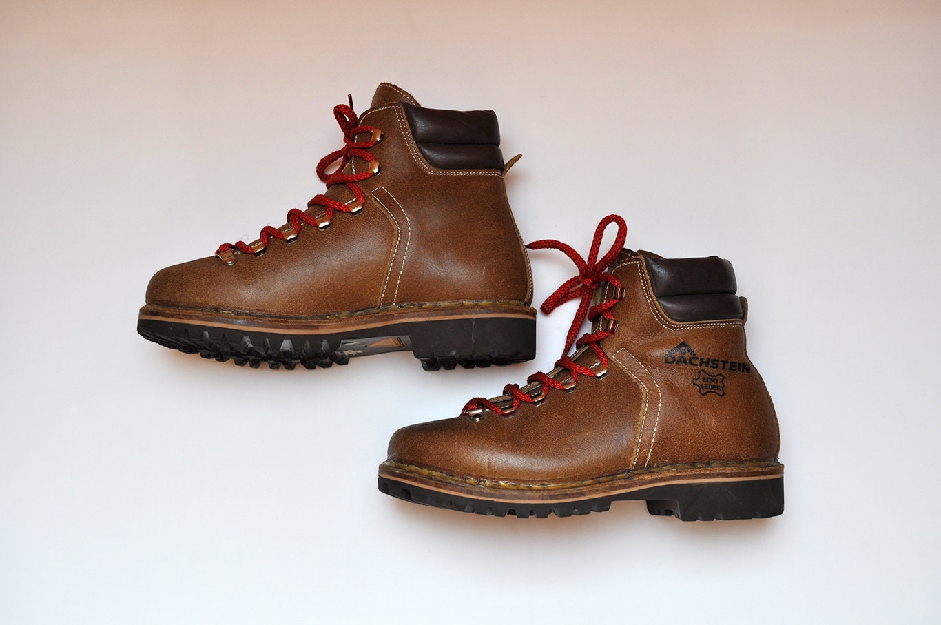 AMENDEMENTEN Vintage Dachstein bruinleren Lace Up wandelen - Etsy Nederland