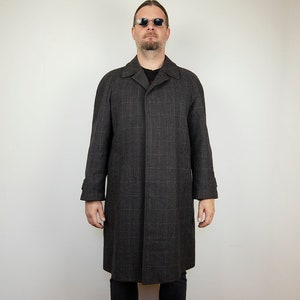 Vintage Corneliani Mens New Wool Houndstooth Classic Coat